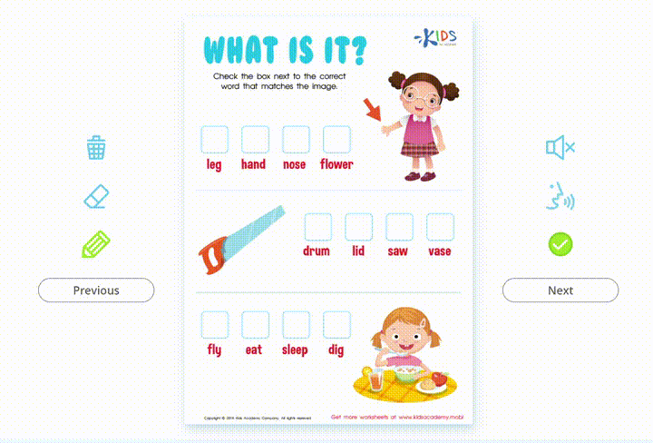 Kids Academy Interactive Worksheets Feature